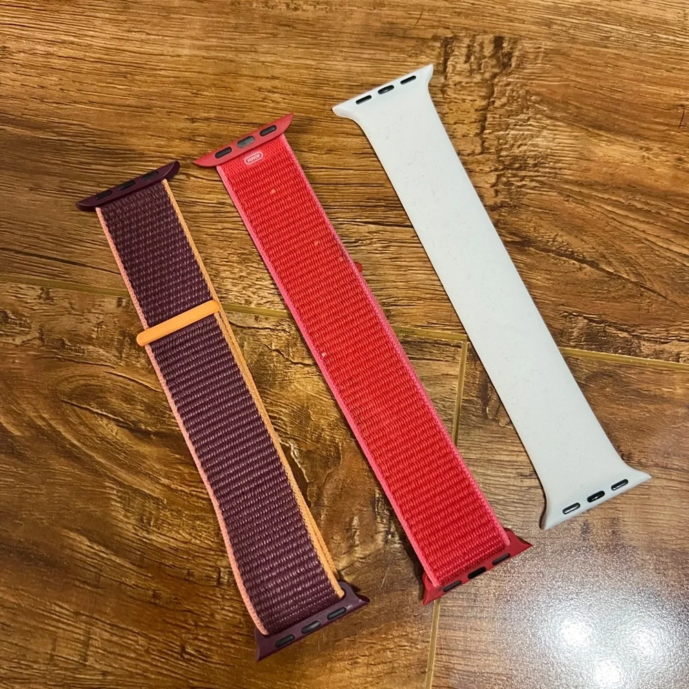 Apple Smartwatch Band Trio - Burgundy, Red, White